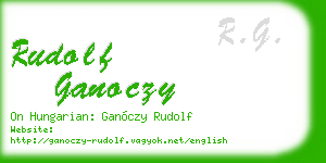 rudolf ganoczy business card